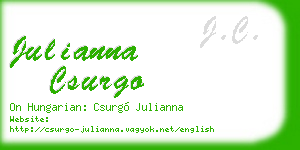 julianna csurgo business card