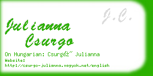 julianna csurgo business card